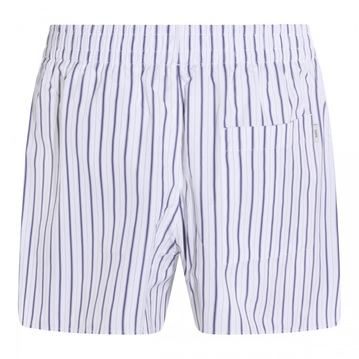WHITE AND BLUE COTTON SHORT 2