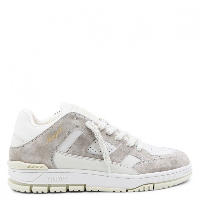 OFF WHITE AND TAUPE LEATHER...