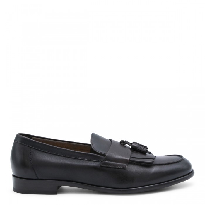 DARK BROWN LEATHER LOAFERS