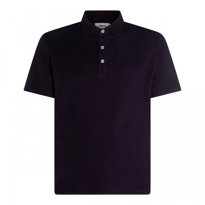 BLACK COTTON POLO SHIRT