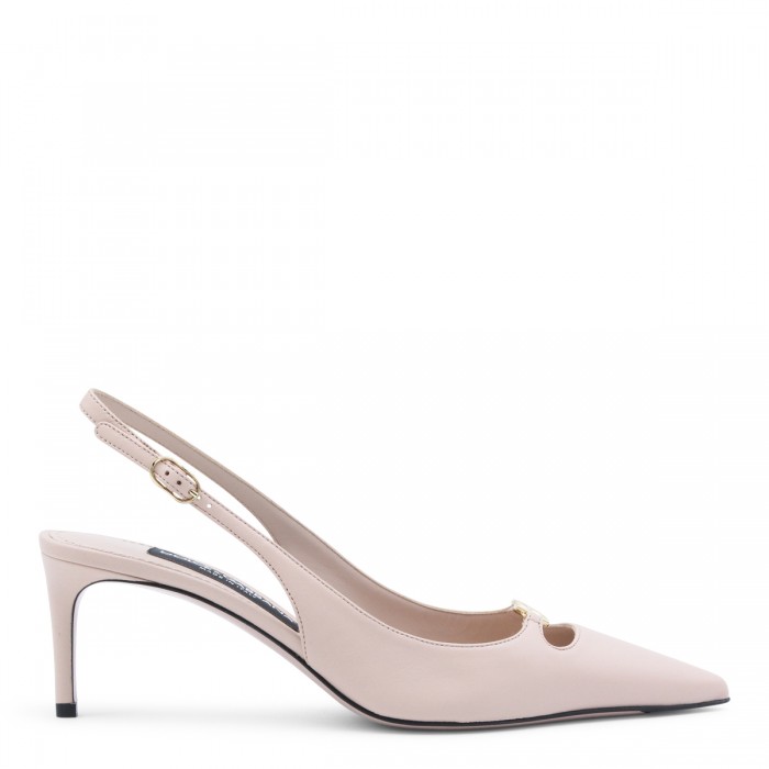 NUDE LEATHER PUMP