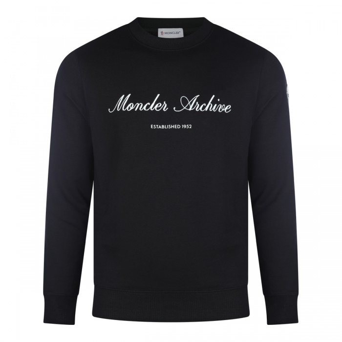 BLACK COTTON SWEATSHIRT