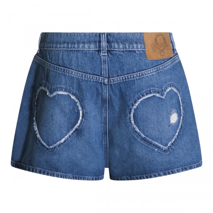 BLUE COTTON DENIM SHORT 2