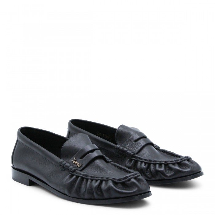 BLACK LEATHER LOAFERS 2