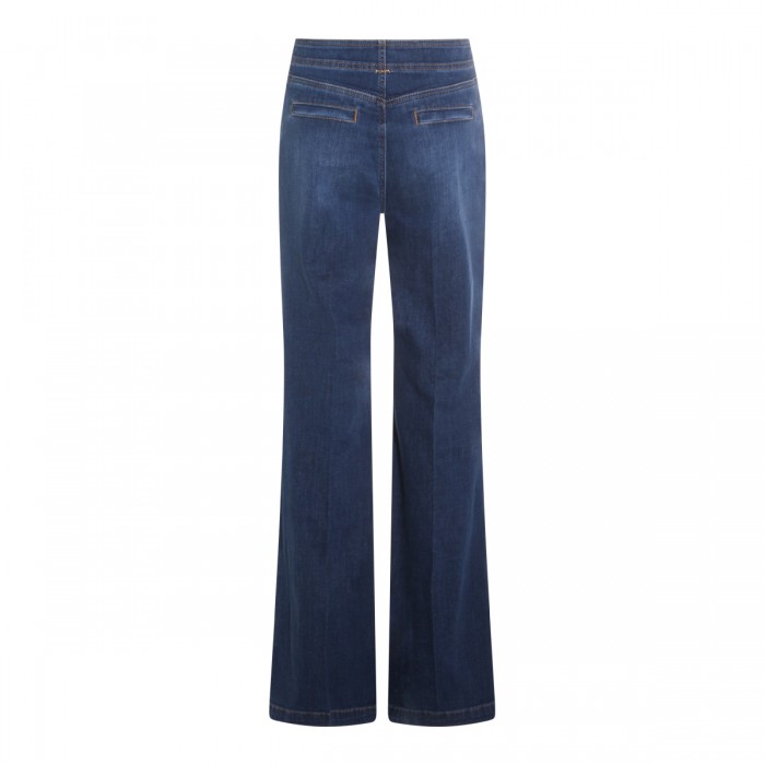 DARK BLUE COTTON DENIM JEANS 2