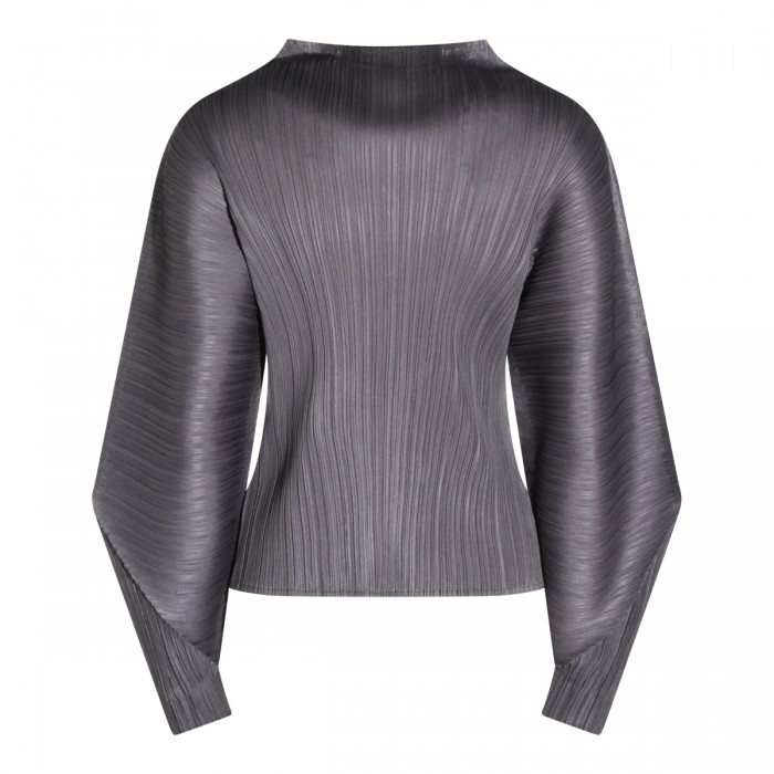 GREY PLEATED TOP 2