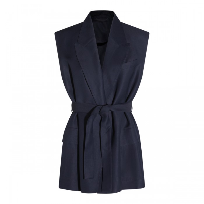 DARK BLUE VISCOSE TOP