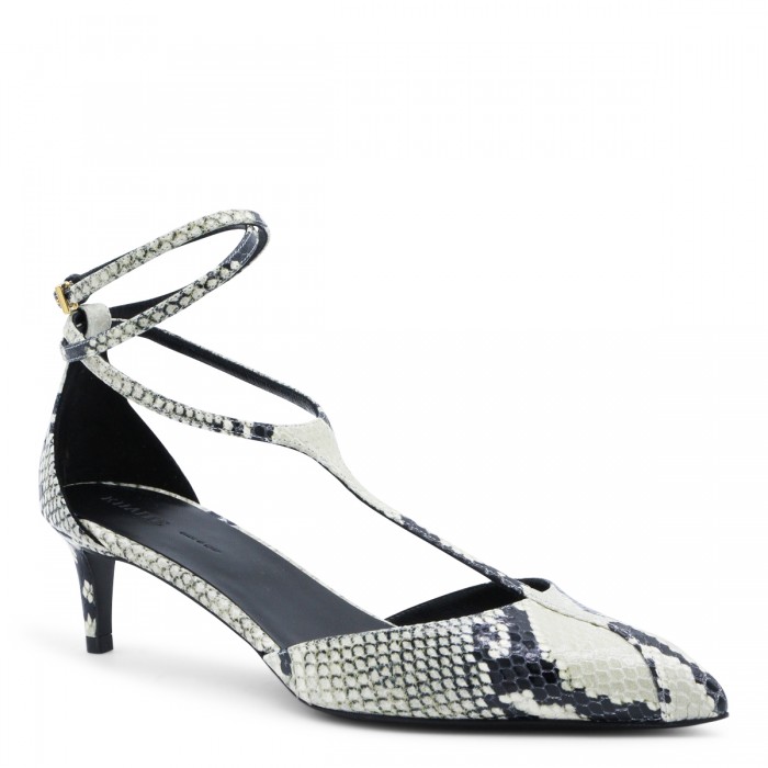 LIGHT GREY LEATHER SANDALS 2