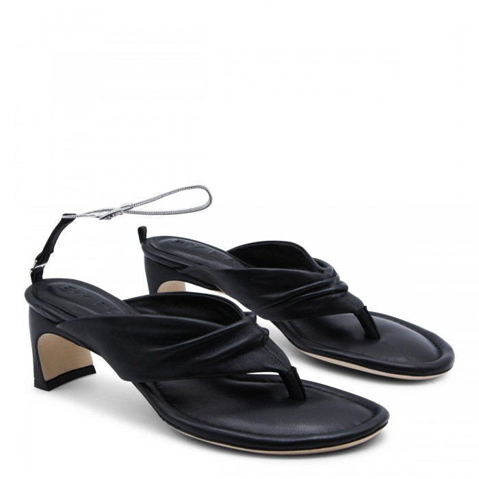 BLACK NAPPA LEATHER SANDAL 2