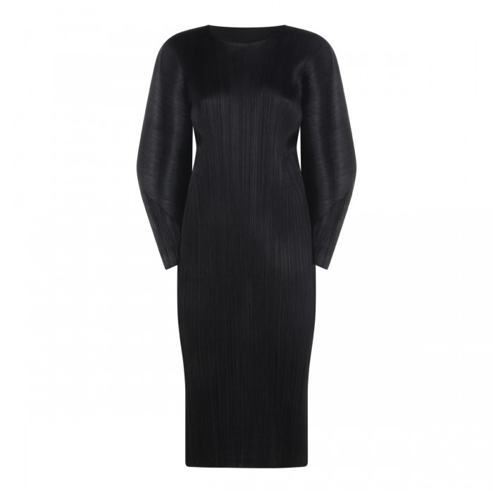 BLACK PLEATED DRESS