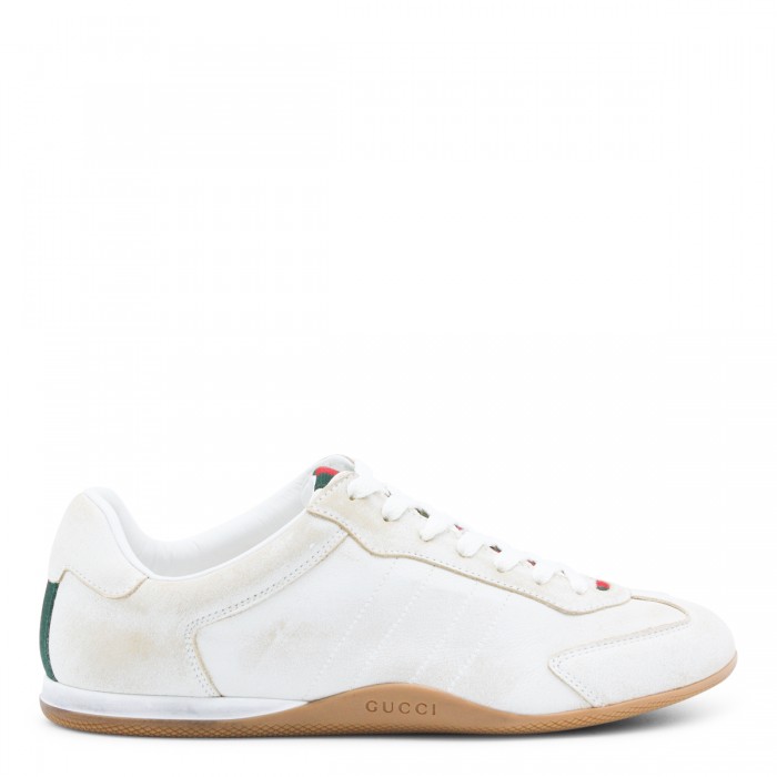 WHITE CALF SKIN SNEAKERS