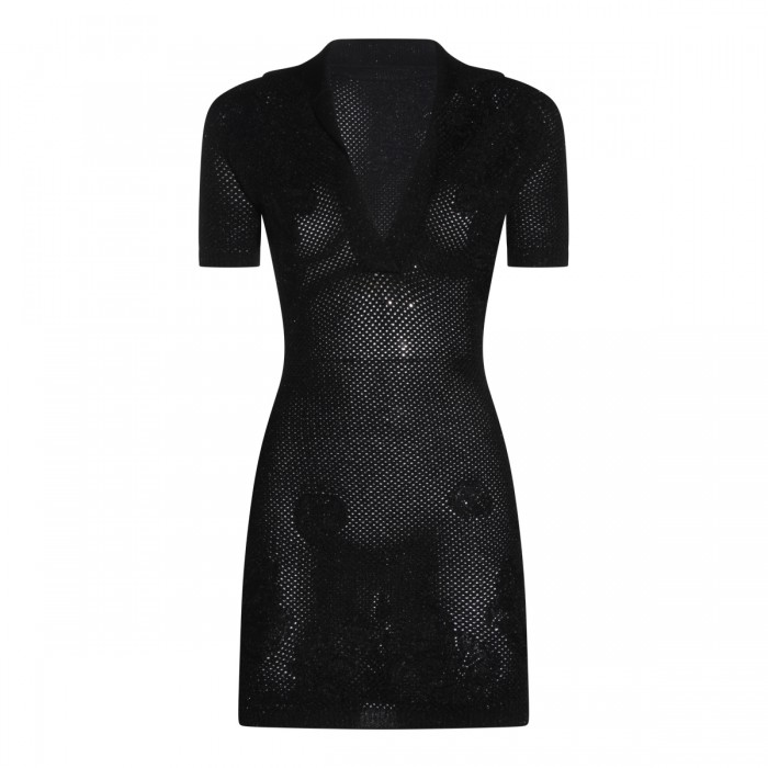 BLACK VISCOSE DRESS