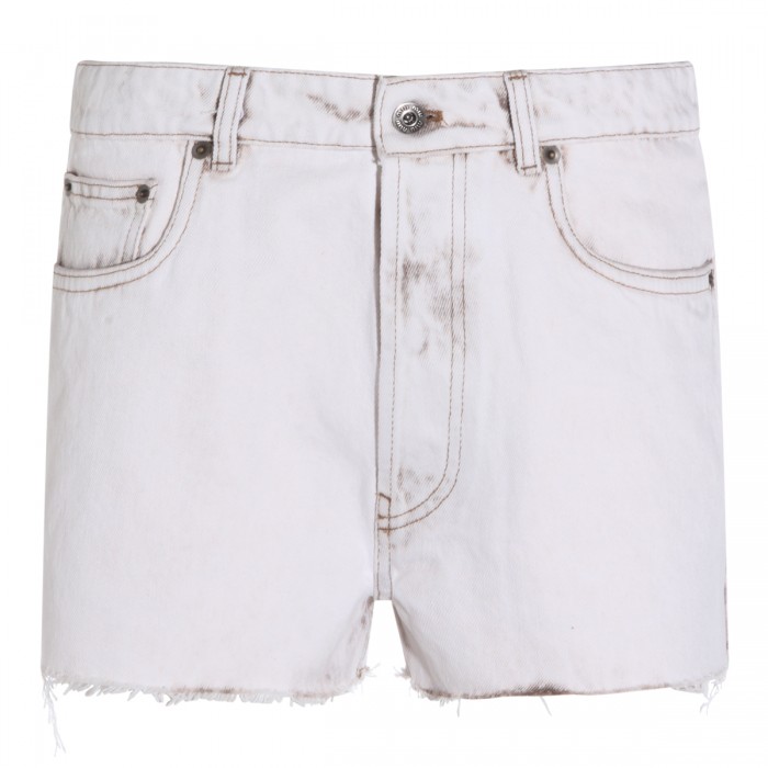 WHITE COTTON SHORTS