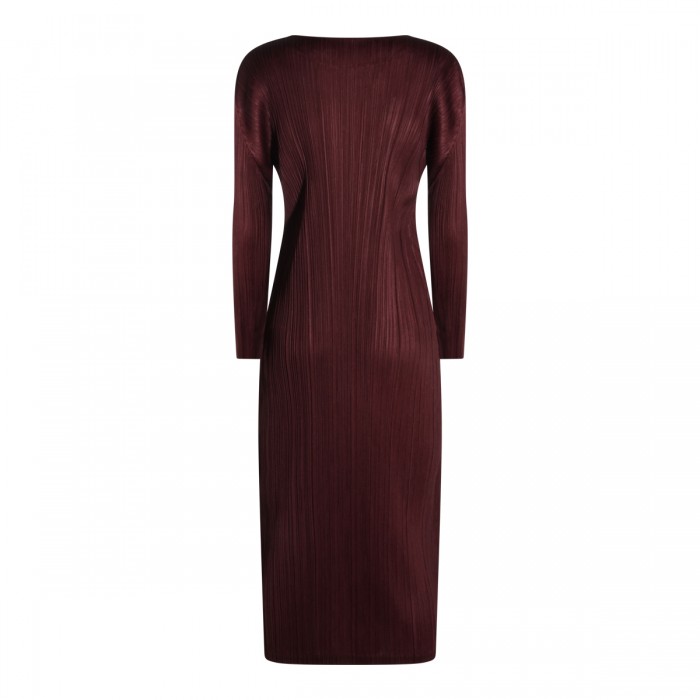 BORDEAUX PLEATED DRESS 2