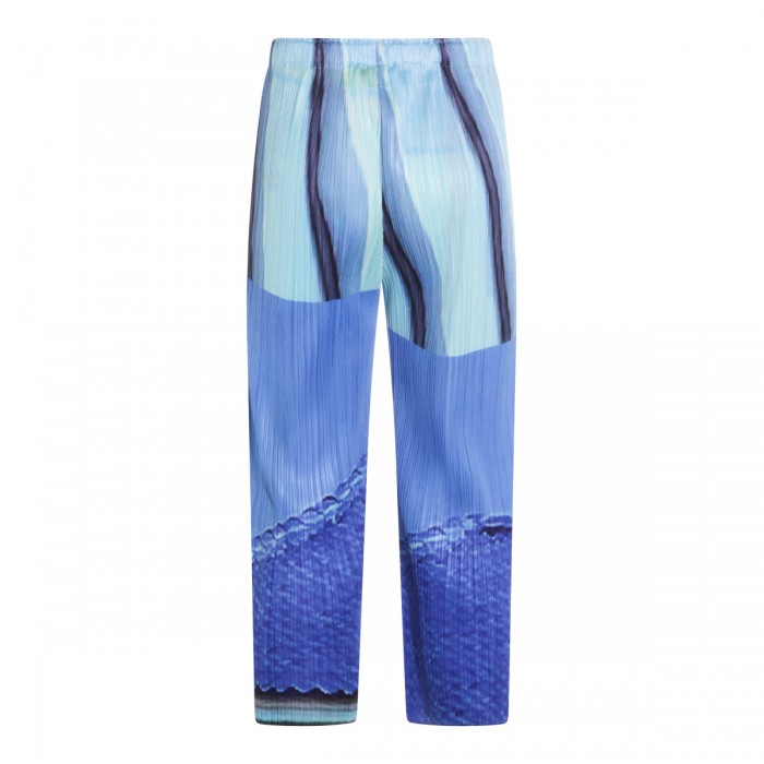 BLUE AND YELLOW PLEATED PANT 2