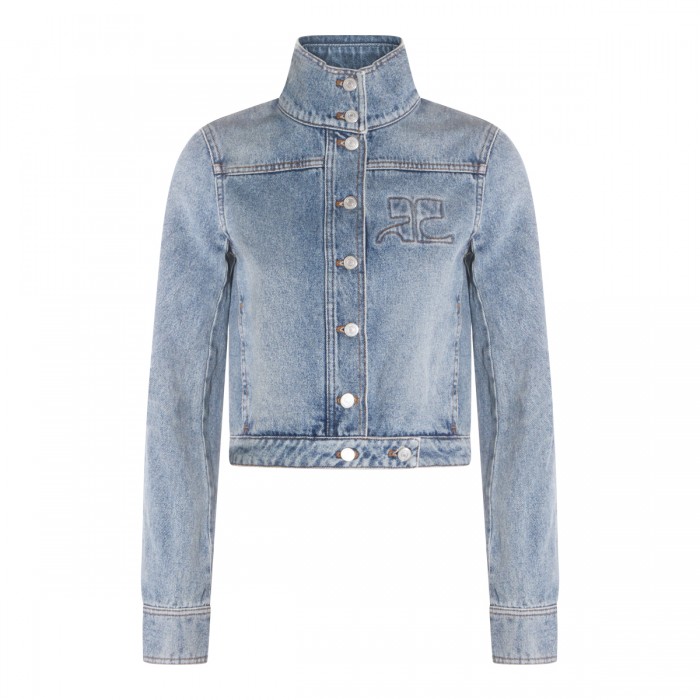 DENIM BLUE COTTON DENIM JACKET