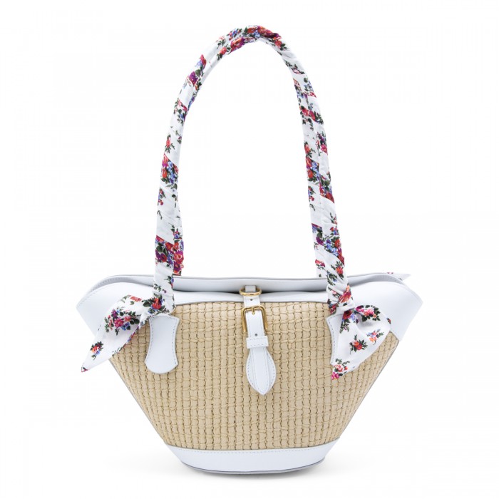 WHITE AND CREAM LEATHER...