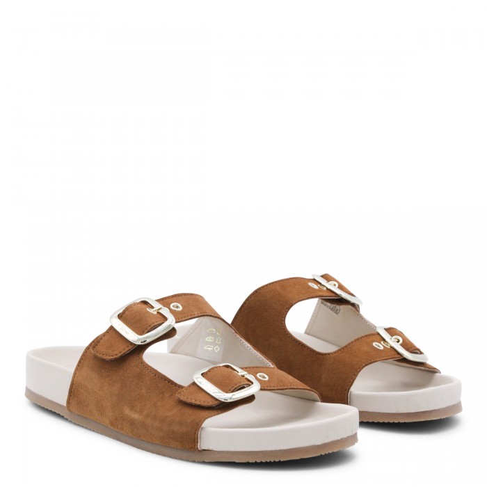 BEIGE LEATHER FLATS 2