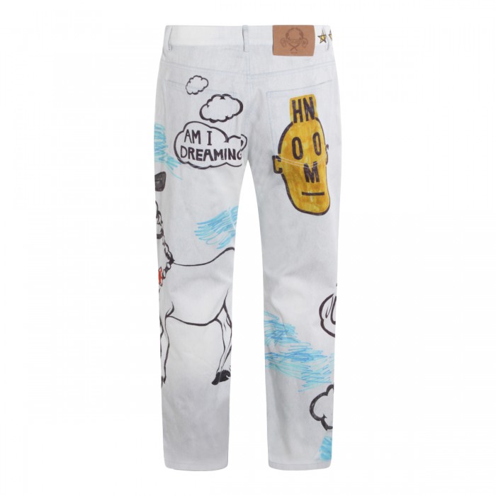 WHITE COTTON JEANS 2