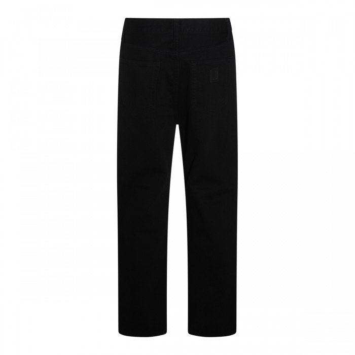 BLACK RINSED COTTON AARON PANT 2