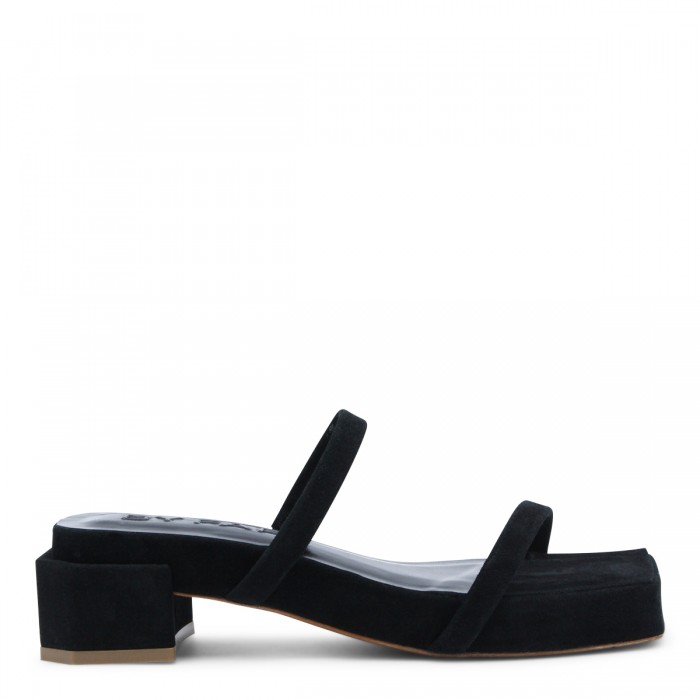 BLACK SUEDE LEATHER TANYA FLAT
