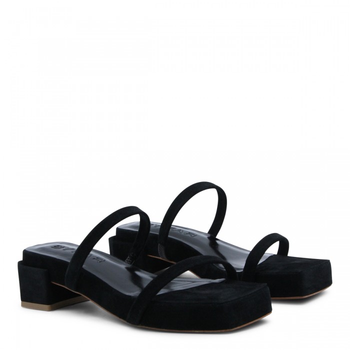 BLACK SUEDE LEATHER TANYA FLAT 2