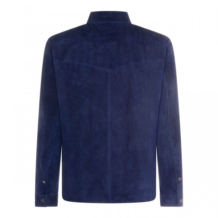 DARK BLUE LEATHER JACKET 2