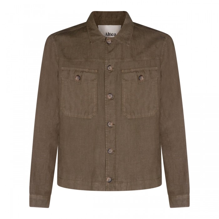 GREEN LINEN CASUAL JACKET