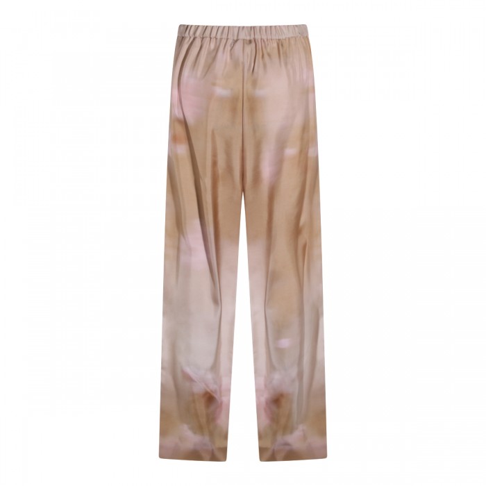 BEIGE AND PINK SILK PANT 2