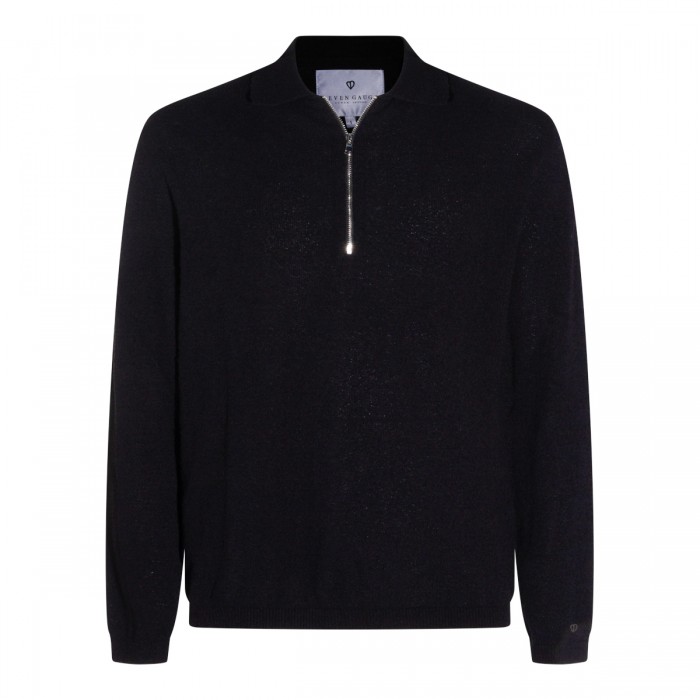 BLACK COTTON POLO SHIRT