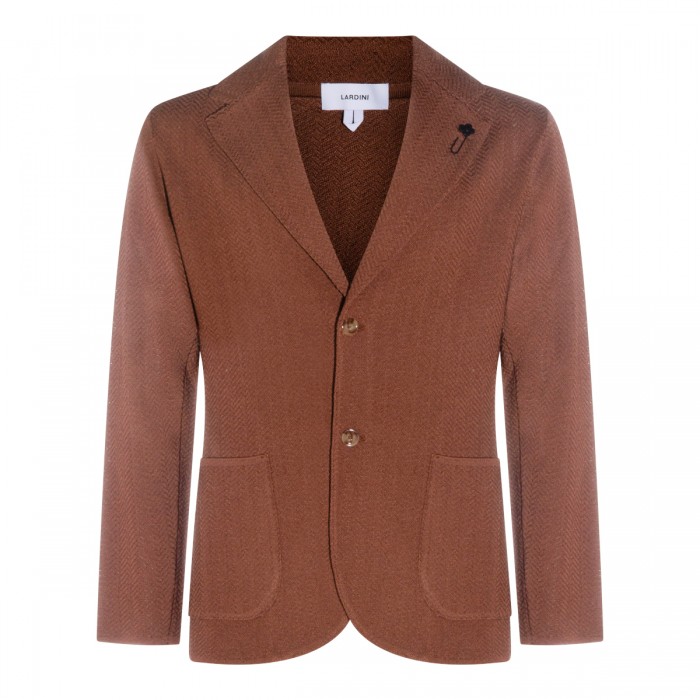 BROWN COTTON BLAZER