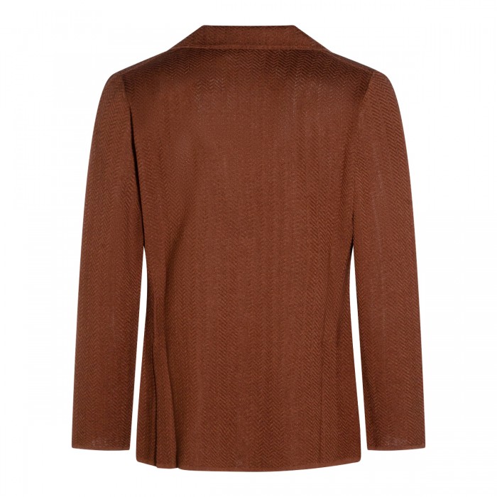 BROWN COTTON BLAZER 2