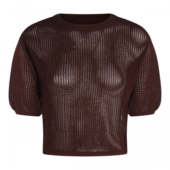 BROWN COTTON KNITWEAR