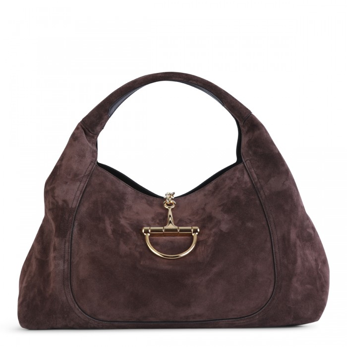 DARK BROWN SUEDE TOTE