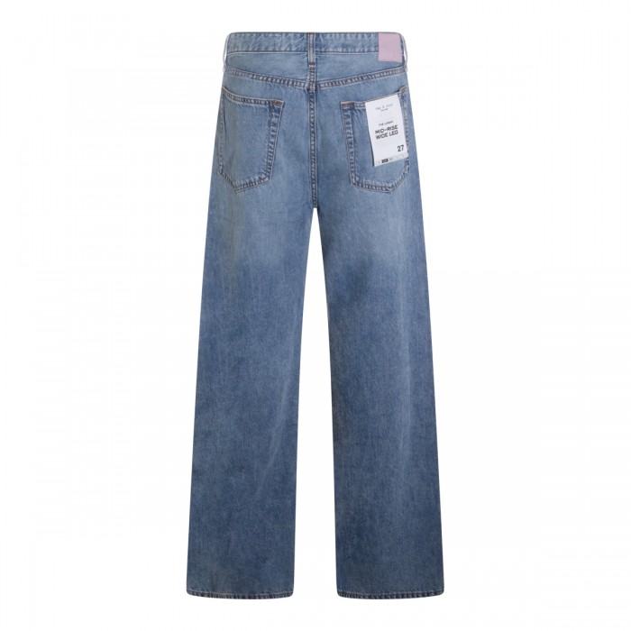 MID BLUE COTTON JEANS 2