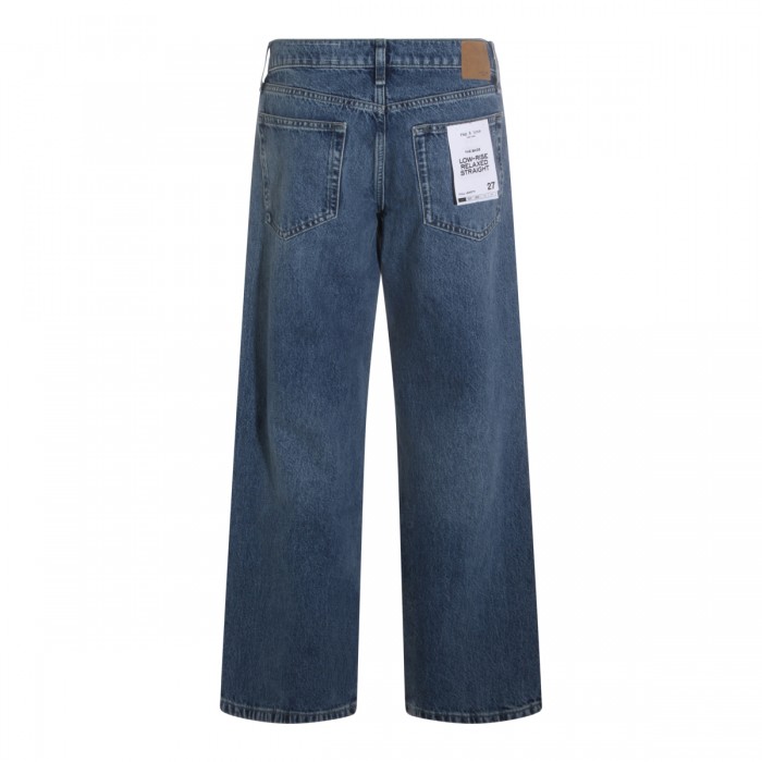 MID BLUE COTTON SAIGE JEANS 2