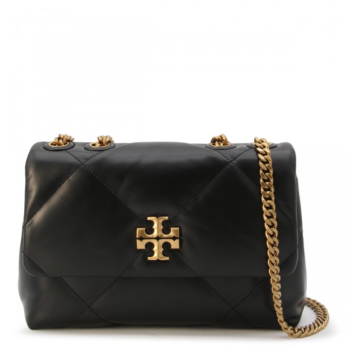 BLACK LEATHER SHOULDER BAG
