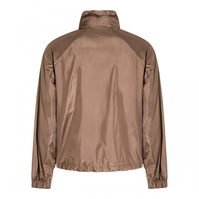 BROWN SILK CASUAL JACKET 2