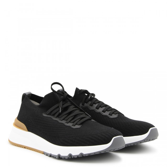 BLACK LEATHER SNEAKERS 2