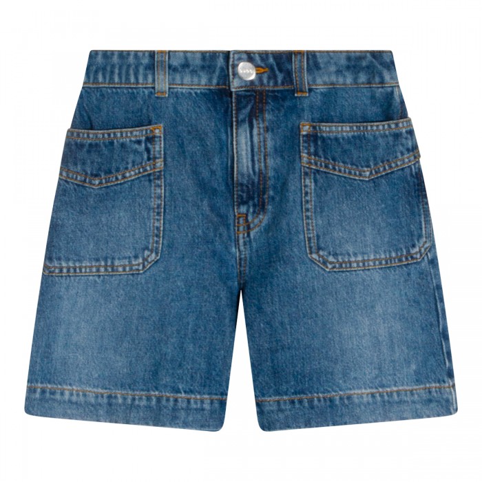 BLUE COTTON SHORTS
