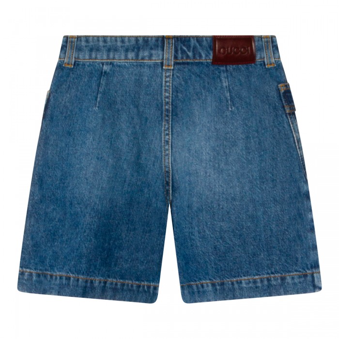 BLUE COTTON SHORTS 2