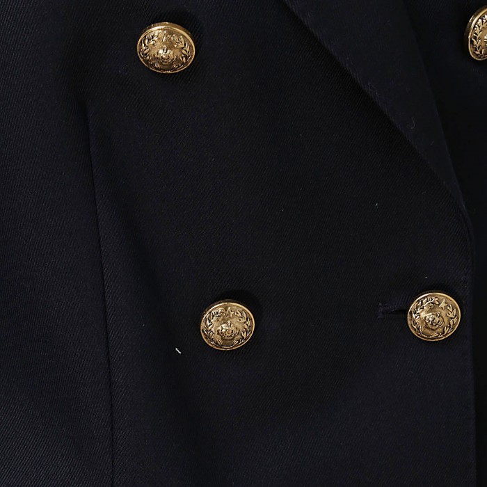 DARK BLUE VISCOSE BLEND BLAZER 2