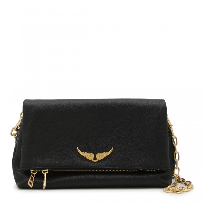 BLACK AND GOLD SHOULDER BAG