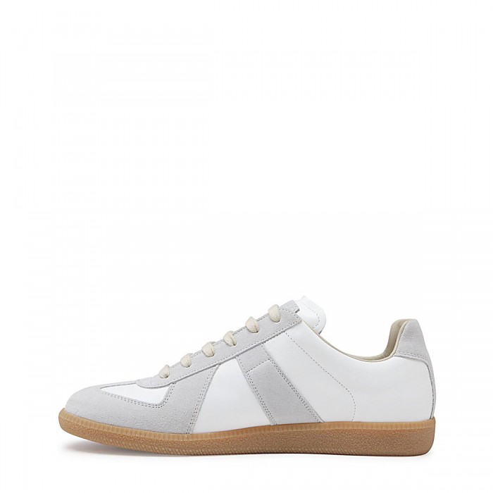WHITE LEATHER REPLICA SNEAKERS 2
