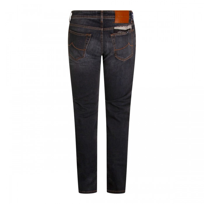 BLACK COTTON DENIM JEANS 2