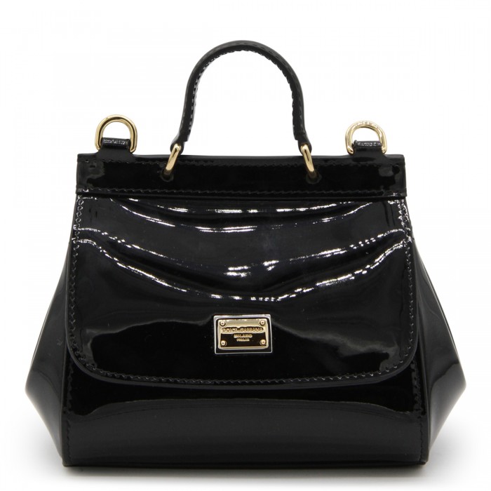 BLACK LEATHER SICILY TOP...