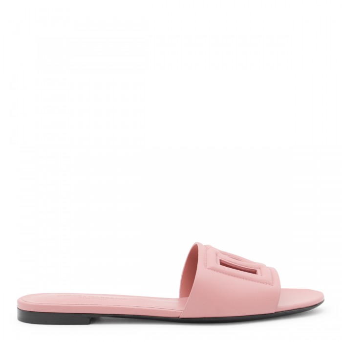 PINK LEATHER FLATS