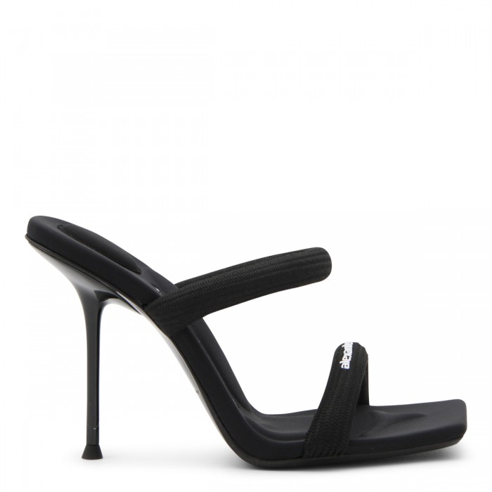 BLACK LEATHER JULIE SANDALS