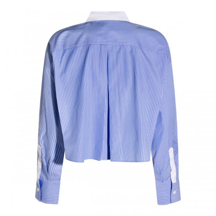 WHITE AND BLUE COTTON SHIRT 2
