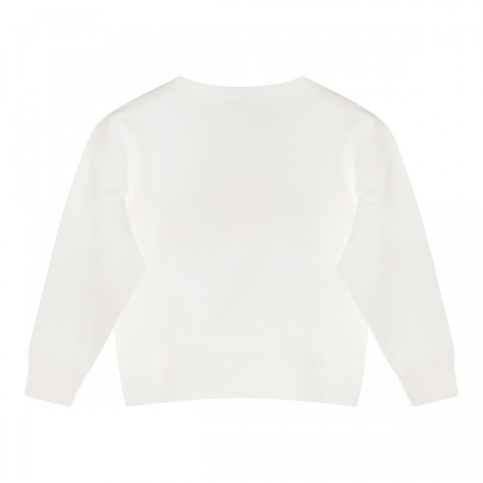 WHITE COTTON SWEATSHIRT 2